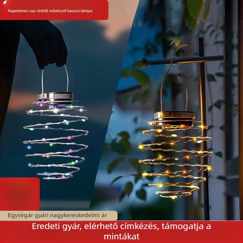 Napelemes kovácsoltvas ananász lámpa kerthez – LED külső világítás, IP65
