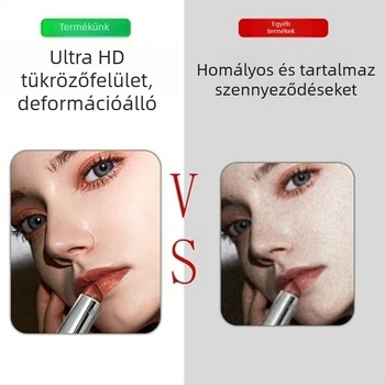 Hátsó okostelefon selfie tükör, hordozható mini smink tükör Vlogokhoz és fotózáshoz, edzett üveg, HD kép, általános kompatibilitás