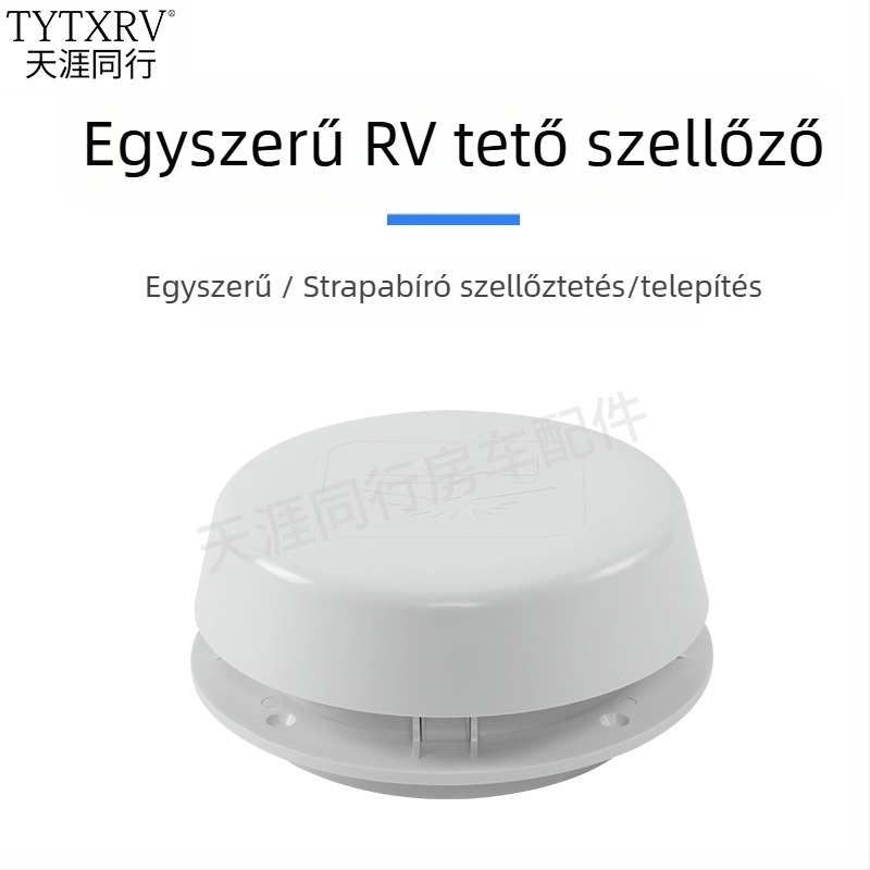 RV tetőventilációs sapkája gombafej-formával; kompatibilis RV- és lakókocsi rendszerekkel; feldolgozás testreszabása nélkül