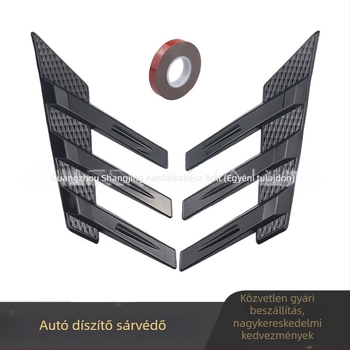 SDJ univerzális oldalsó hátsó ablakspoiler dekoratív szénszálas matricákkal