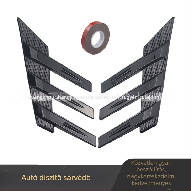 SDJ univerzális oldalsó hátsó ablakspoiler dekoratív szénszálas matricákkal