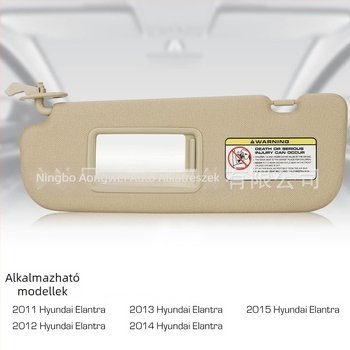 Angway PVC autó napellenző Hyundai Elantra 2011–2015, beépített szerelés, egyszerű stílus