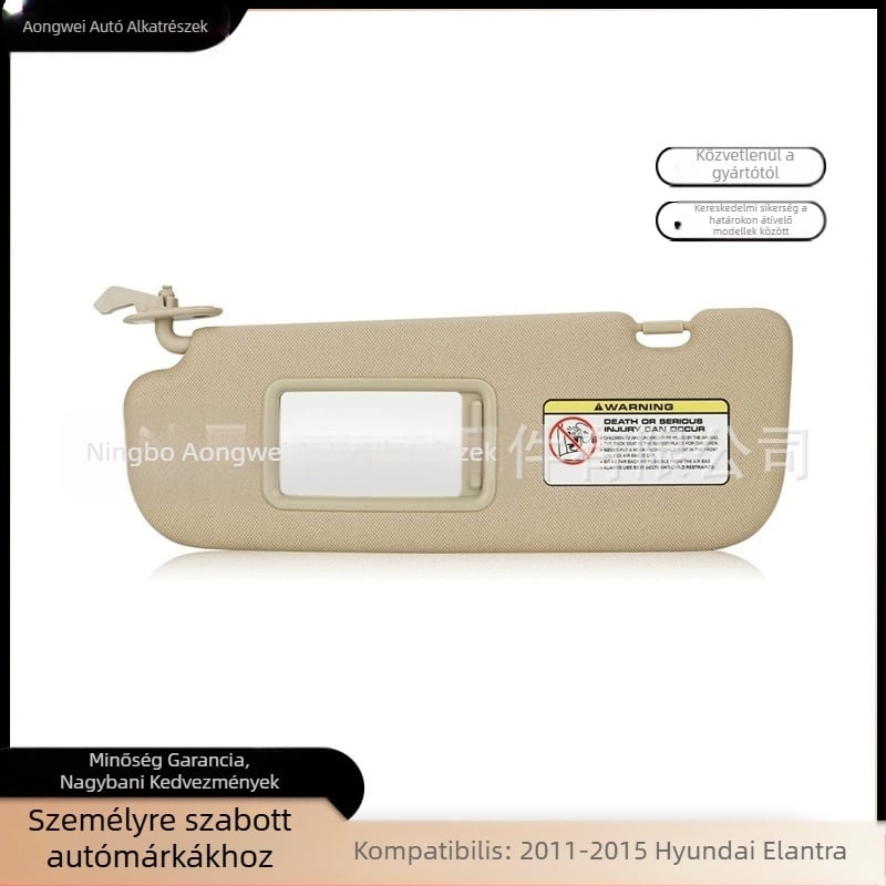 Angway PVC autó napellenző Hyundai Elantra 2011–2015, beépített szerelés, egyszerű stílus
