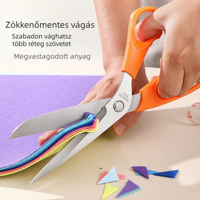 Rozsdamentes acél szabókéső ergonomikus, erőkímélő markolattal, vágásra anyagok és papír