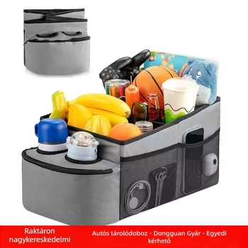 Autóülés tároló táska középső üléshez, összecsukható, Oxford anyagból, univerzális illeszkedés, logónyomtatás elérhető, testreszabható