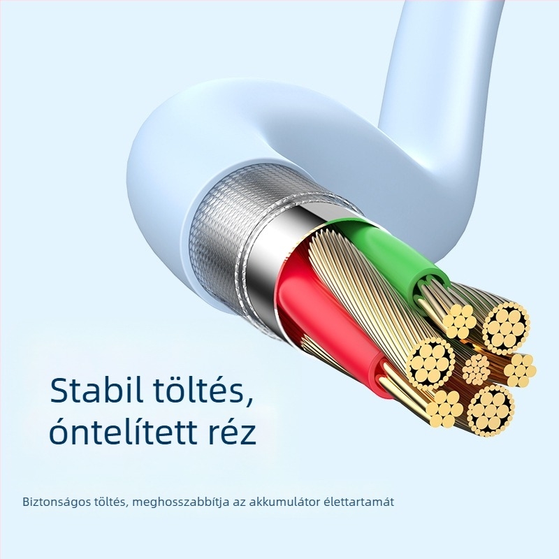 Huawei Type-C kompatibilis gyors töltésű adatkábel, 1-az-3-as elágazó, Lightning, Micro USB és Type-C csatlakozók; hossz: 1,2 m; anyag: TPE.