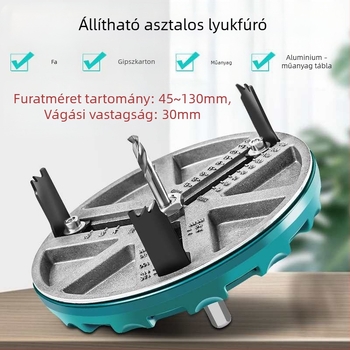 Állítható, többfunkciós lyukasztó fúró fa, gipszkarton, műanyag és alumínium lemezekhez