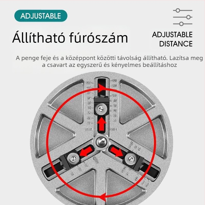Állítható, többfunkciós lyukasztó fúró fa, gipszkarton, műanyag és alumínium lemezekhez