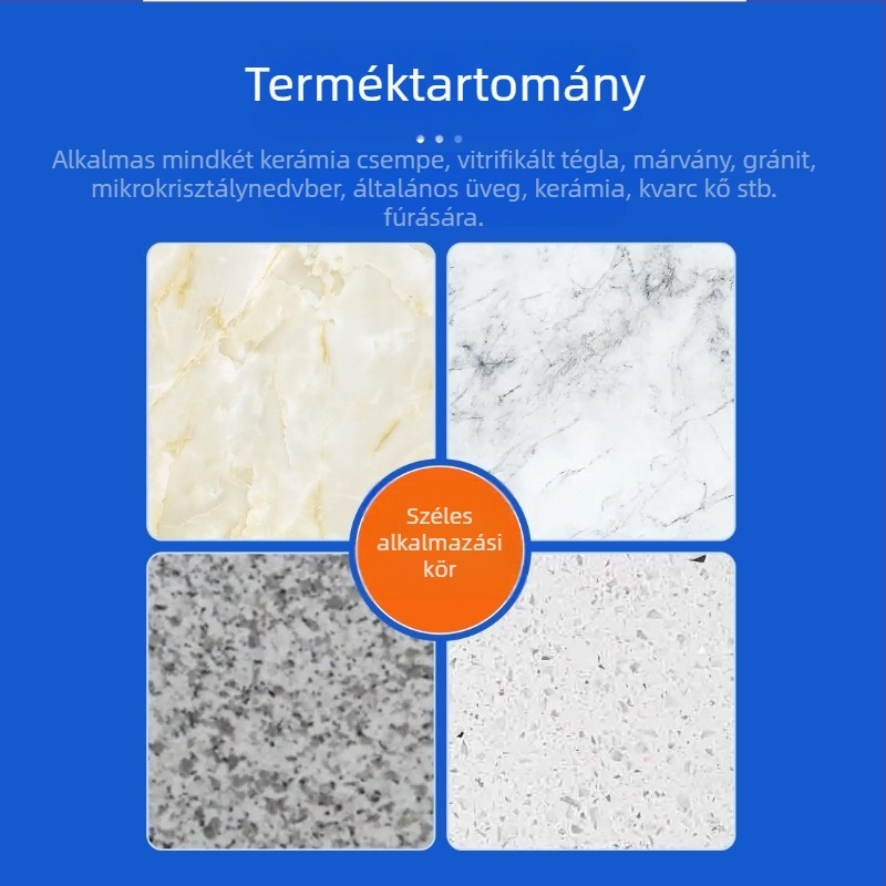 5 darabos készlet száraz fúráshoz, M14 menetű lyukfúróhoz – porcelán felületekhez, gránithez, márványhoz és vitrifikált téglához