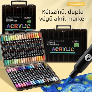 Akril marker kettős fejű, vízálló, puha hegye graffitihoz