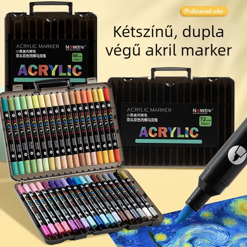 Akril marker kettős fejű, vízálló, puha hegye graffitihoz