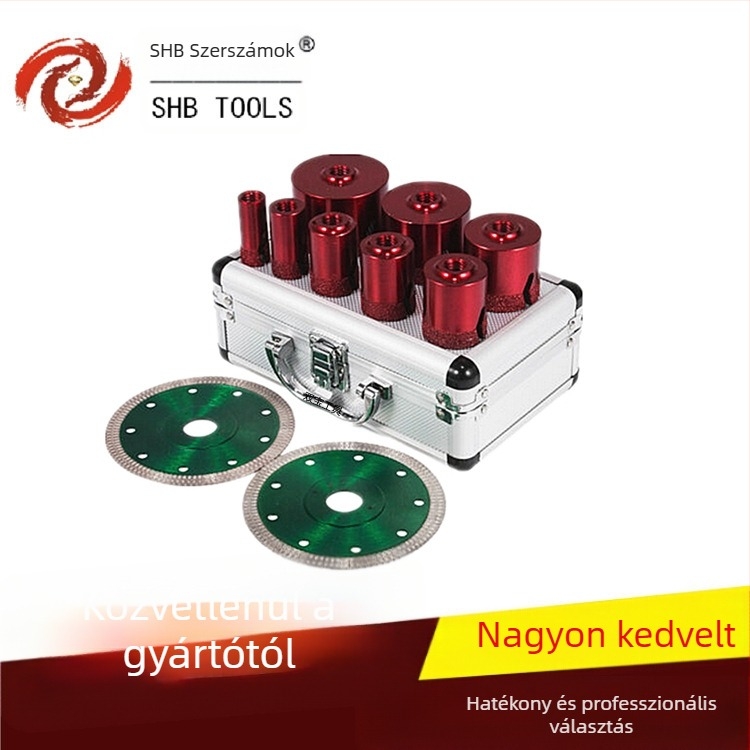 M14-es gyémántos lyukfúró készlet csempéhez és márványhoz, vákuumos forrasztás, fémötvözet kötés