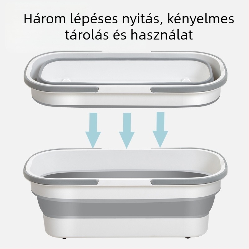 Szilikonból készült összecsukható mopvödör kültéri autómosáshoz, teherbírás több mint 10 kg