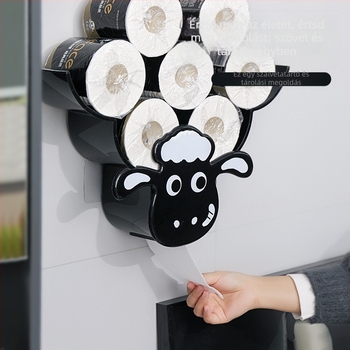 Fali dekoratív papírzsepi tartó, Sheep Tissue Box modell, műanyag anyag, modern egyszerű stílus, Bandao márka.