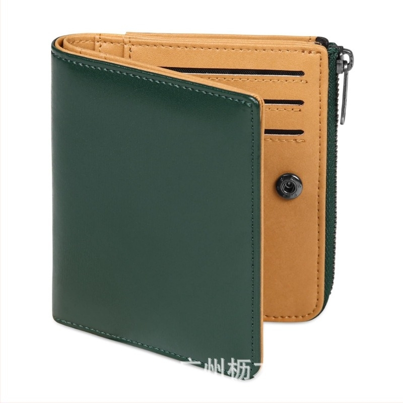 Férfi pénztárca valódi bőrből, cipzáras, első réteg marhabőrből, vízálló, lopás elleni