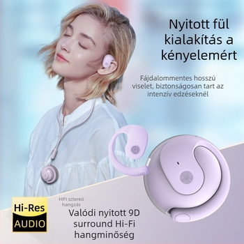 An shengye vezeték nélküli fül-akasztós headset, Bluetooth 5.4, IPX5 vízálló, 10 m hatótáv, 4-8 óra üzemidő, sztereó