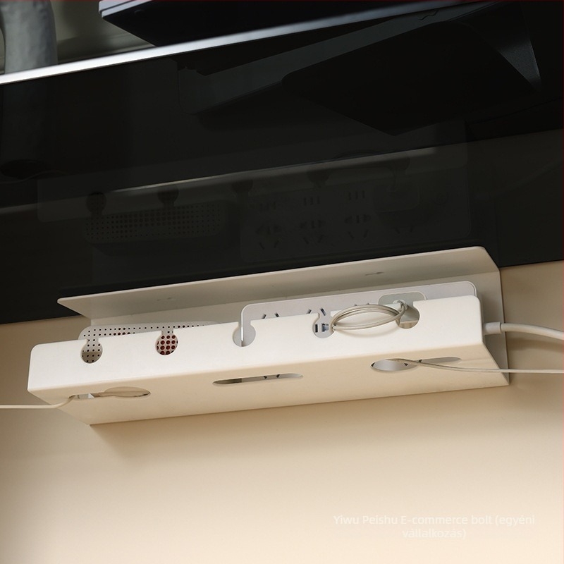 Asztal alatti kábelrendező – slot doboz a kábelekhez, fúrás nélküli telepítés, kábelek rendezése