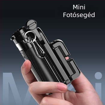 Alumínium Bluetooth-os selfie bot tripod távirányítóval – hordozható telefon-tartó élő közvetítéshez