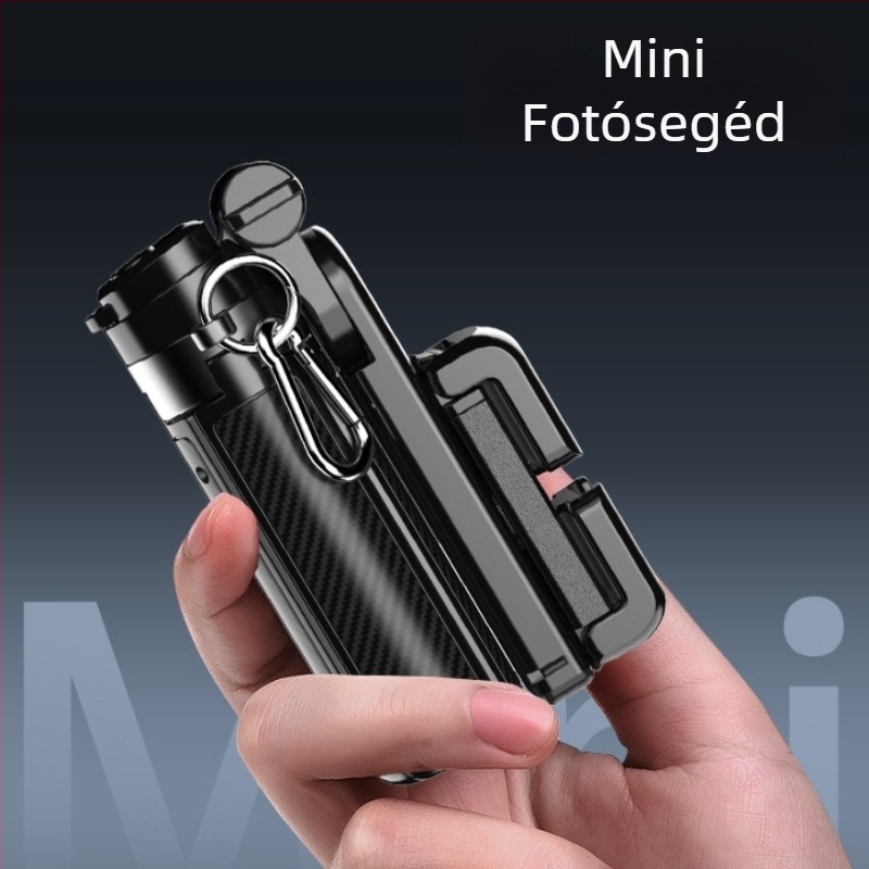 Alumínium Bluetooth-os selfie bot tripod távirányítóval – hordozható telefon-tartó élő közvetítéshez