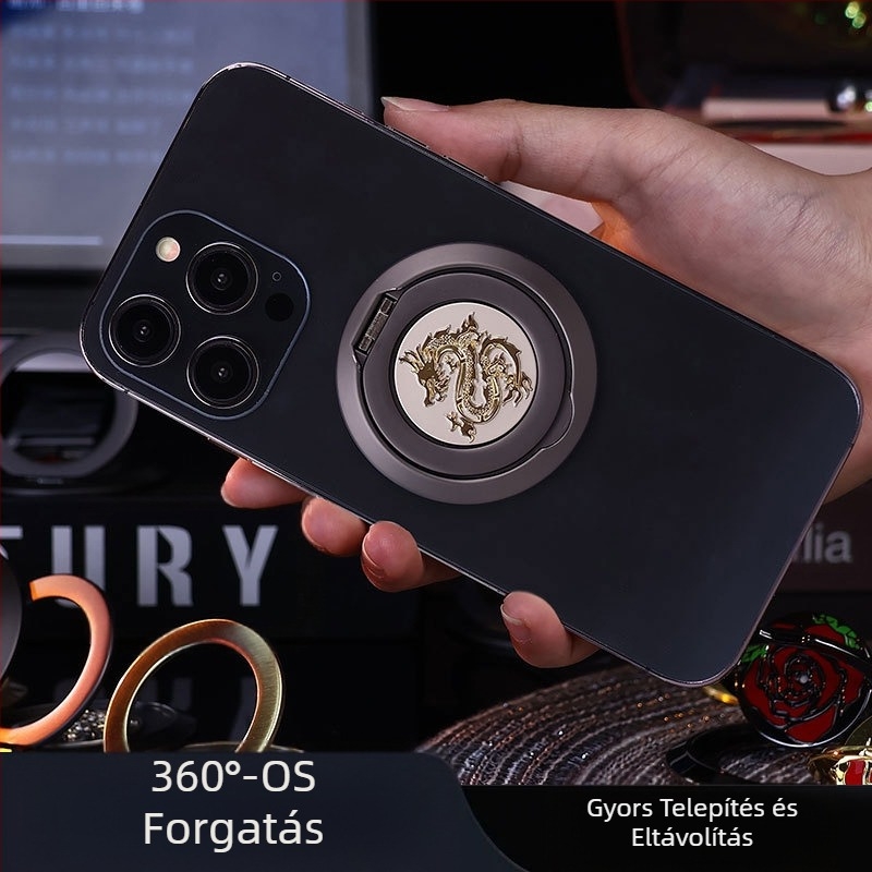 Fémes MagSafe-hez készült telefongyűrű-tartó, 360° forgás, MagSafe-kompatibilis