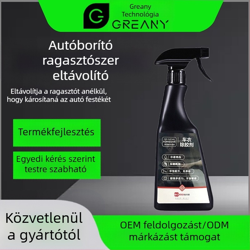 Autóbevonat ragasztóoldó — erős, a fényezésre kíméletes, többfunkciós tisztító fóliákhoz (Platinum Jerry)