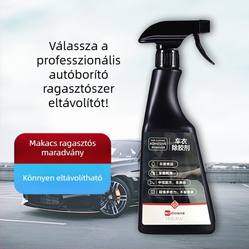 Autóbevonat ragasztóoldó — erős, a fényezésre kíméletes, többfunkciós tisztító fóliákhoz (Platinum Jerry)