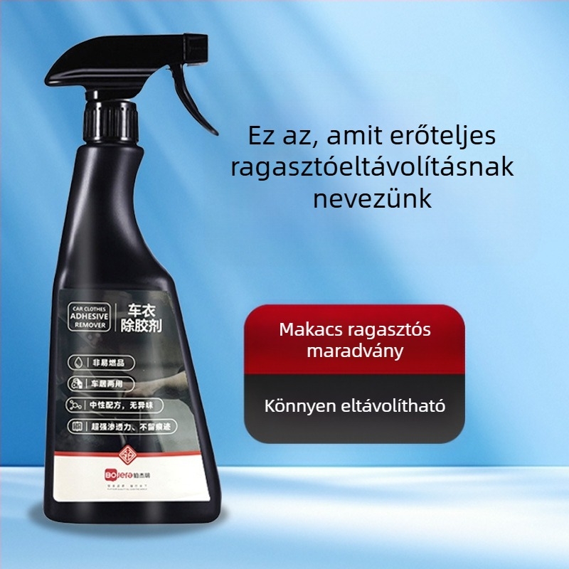 Autóbevonat ragasztóoldó — erős, a fényezésre kíméletes, többfunkciós tisztító fóliákhoz (Platinum Jerry)