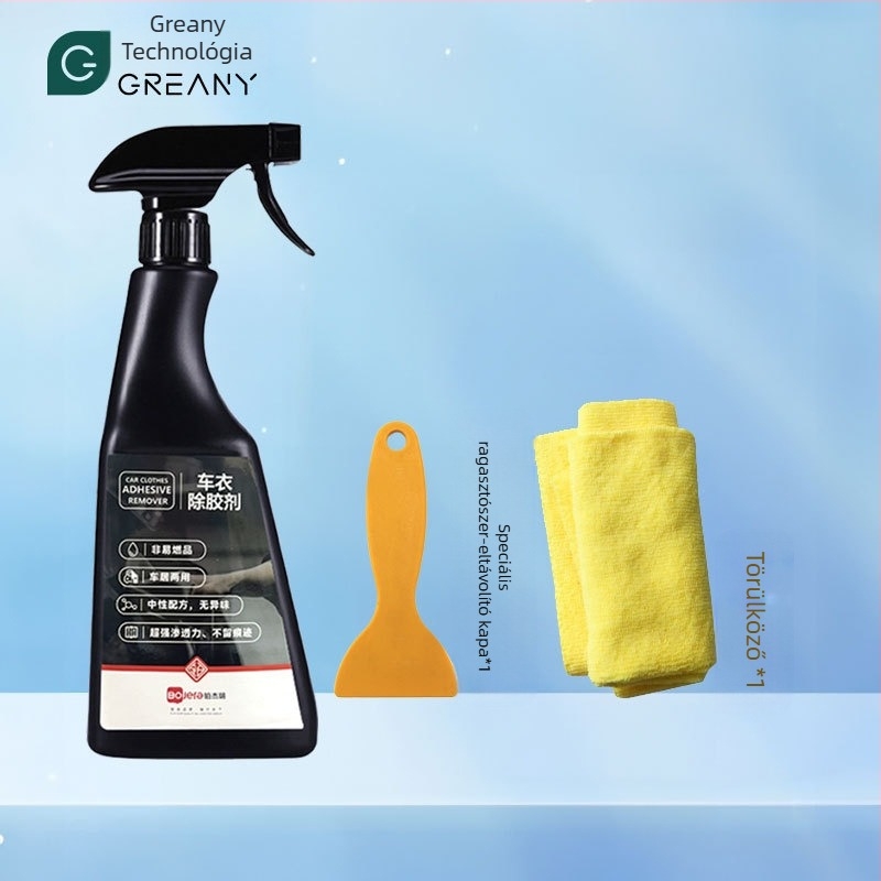 Autóbevonat ragasztóoldó — erős, a fényezésre kíméletes, többfunkciós tisztító fóliákhoz (Platinum Jerry)