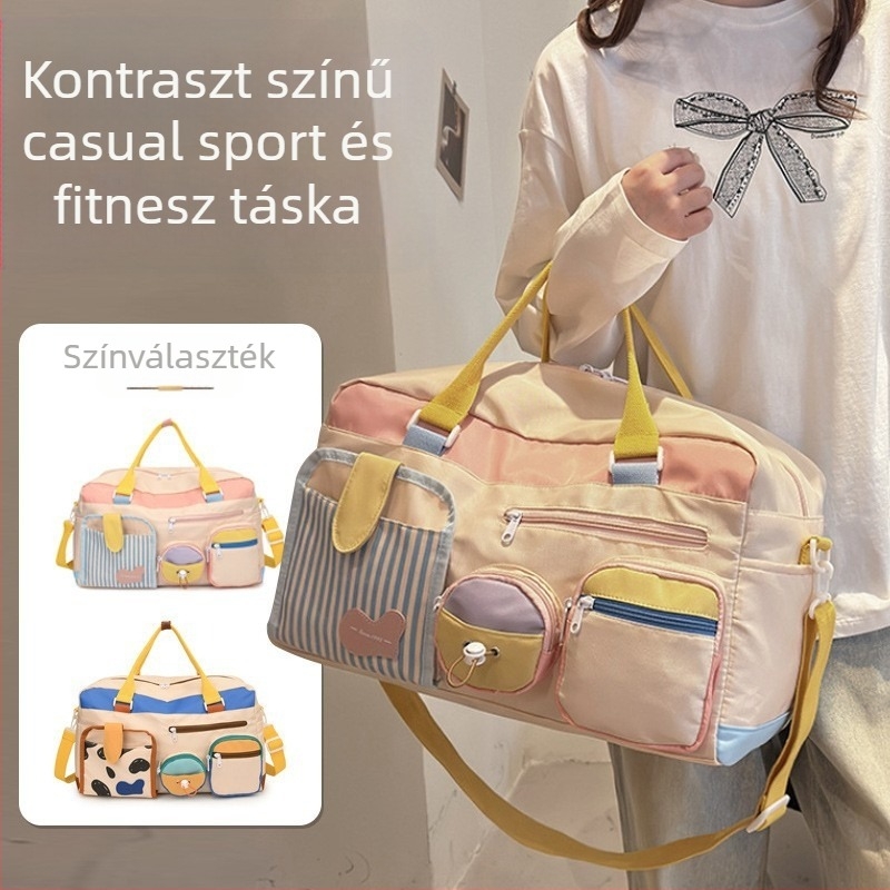Dopamine hordozható utazótáska nőknek, casual street-trend stílus, 20–35L kapacitás, Oxford anyag, vízálló és ultrakönnyű, szabadidős utazásokhoz (20–35L, Oxford anyag, vízálló & ultrakönnyű, Street trend, Leisure travel)
