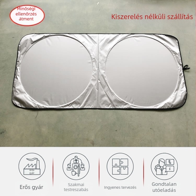 Kamion napvédő panel öntapadó szereléssel, ezüst szalag anyag, általános kompatibilitás, súly 0,52 kg
