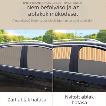 Mágneses autóhátsó ablak árnyékoló függöny, magánélet védelme, hőszigetelés és gyermekek számára