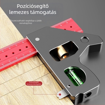 90 fokos asztalos vonalzó és többfunkciós szögmérő – vastított, nagy pontosságú univerzális kombinált szögmérő