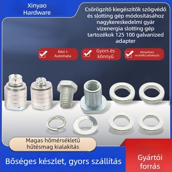Szögcsiszoló módosított hornyológép tartozéka galvanizált adapterrel, 125/100, alumínium