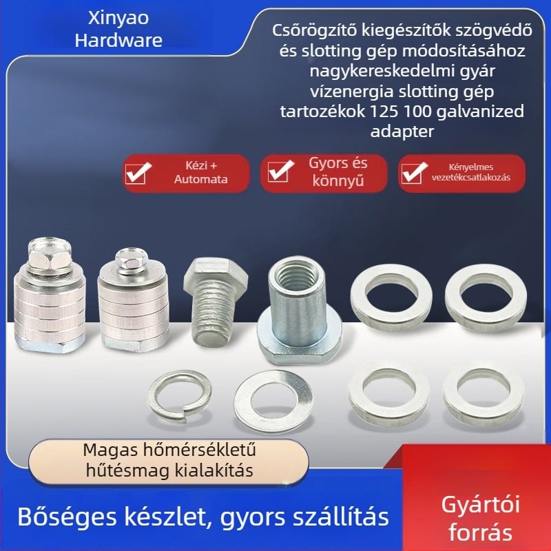 Szögcsiszoló módosított hornyológép tartozéka galvanizált adapterrel, 125/100, alumínium