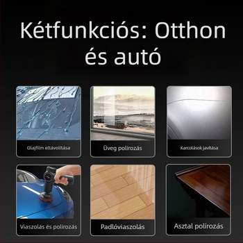 Vezeték nélküli autó polírozógép, kettős felhasználás autóhoz és otthonhoz, állítható sebesség, ABS anyag