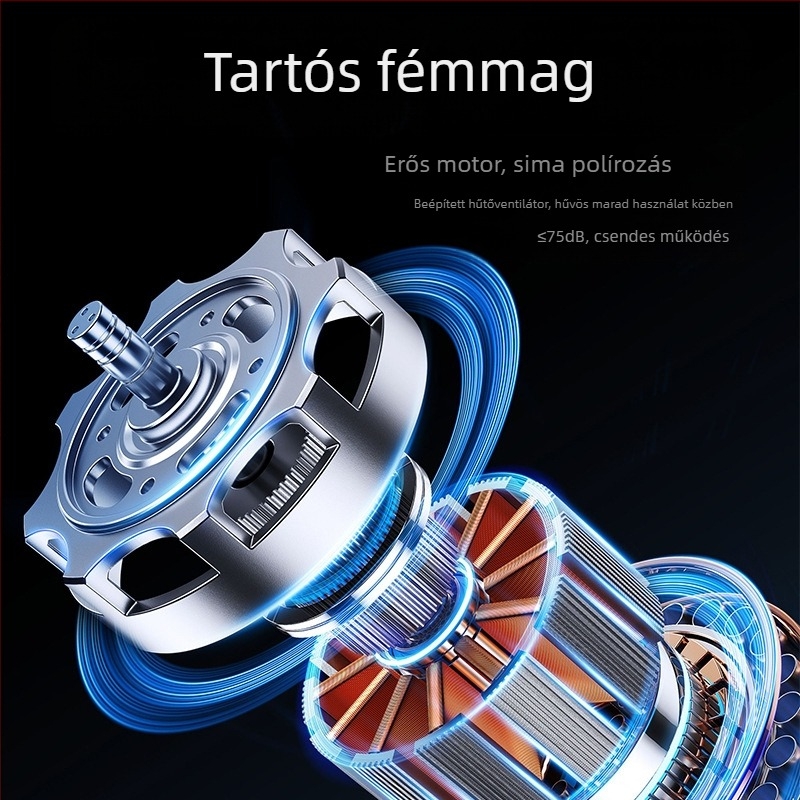 Vezeték nélküli autó polírozógép, kettős felhasználás autóhoz és otthonhoz, állítható sebesség, ABS anyag