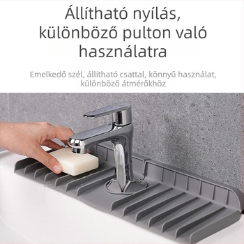 Szilikonból készült mosogató csaptele levezető alátét – lefolyás, testreszabás elérhető, nyomtatott logó, Silicon Art márka