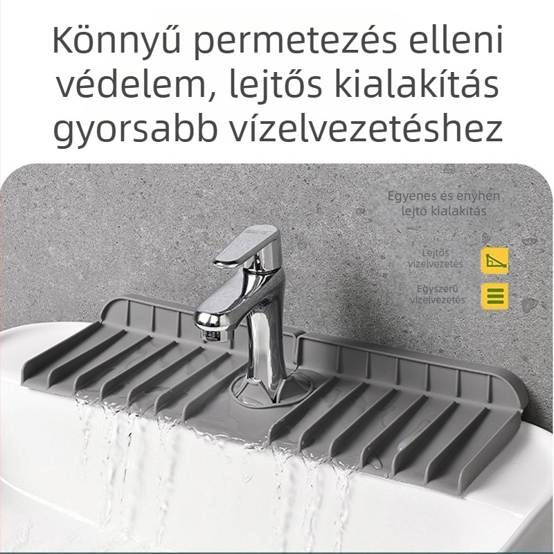 Szilikonból készült mosogató csaptele levezető alátét – lefolyás, testreszabás elérhető, nyomtatott logó, Silicon Art márka