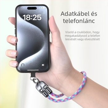 Nothing USB-C 2-in-1 nyakpántos adatkábel PD gyors töltéssel, ötvözet test, 48V 5A maximális kimenet