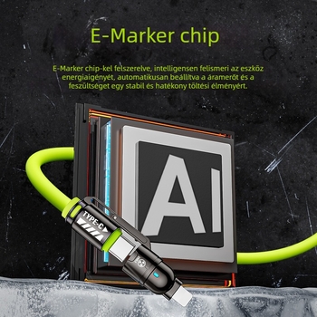 HC 4 az 1-ben gyors töltésű adatkábel Lightning és USB-C csatlakozókkal, max 60W