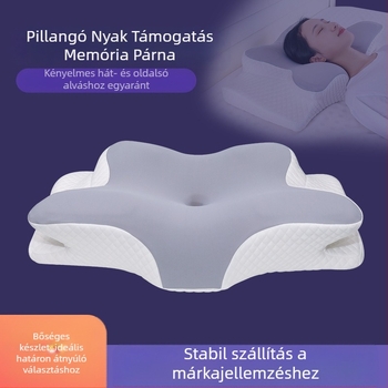 Memóriahabos nyakpárna földöntúli formával, mag 2–3 kg, magasság 5–10 cm, testreszabás elérhető, mag anyaga Lyocell/poliészter/nylon/spandex