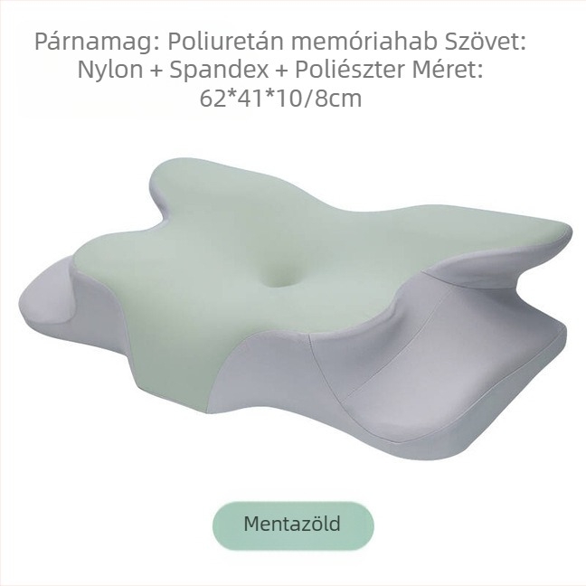 Memóriahabos nyakpárna földöntúli formával, mag 2–3 kg, magasság 5–10 cm, testreszabás elérhető, mag anyaga Lyocell/poliészter/nylon/spandex