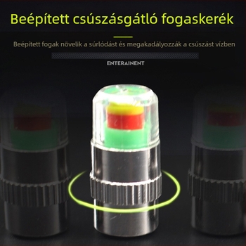 Fém gumiabroncsnyomás figyelmeztető sapka, 2,4 bar tartomány, színes kijelző, monitorozás