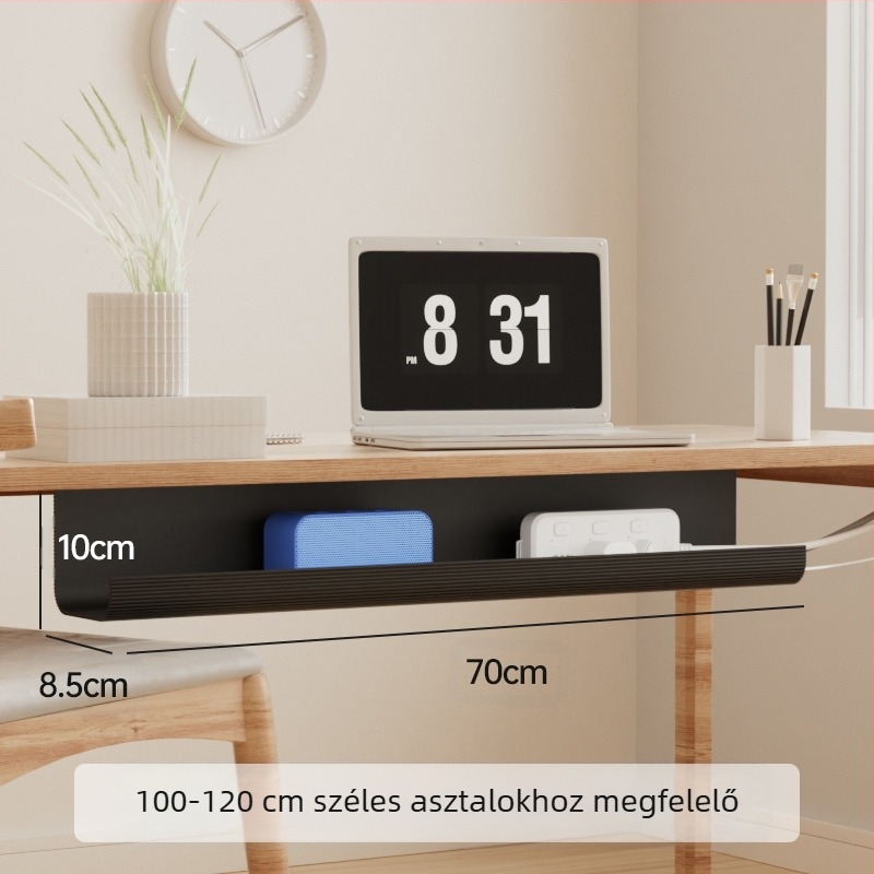 Íróasztal alatti kábelkezelő – PVC anyagból, kábelek rendező doboz, kötegző doboz, fúrás nélkül