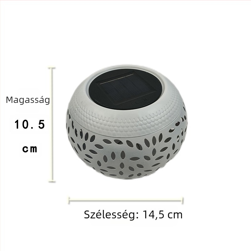 Kültéri napelemes tájvilágítás lépcsőkhöz – LED, modell ssj-0091, IP55, 0,06W, üzemidő 6–12 óra