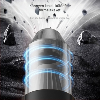 Kézi, vezeték nélküli porszívó autóhoz és otthonra, 16000 Pa, 80 W, 7,4 V, sterilizálás és por tisztítása