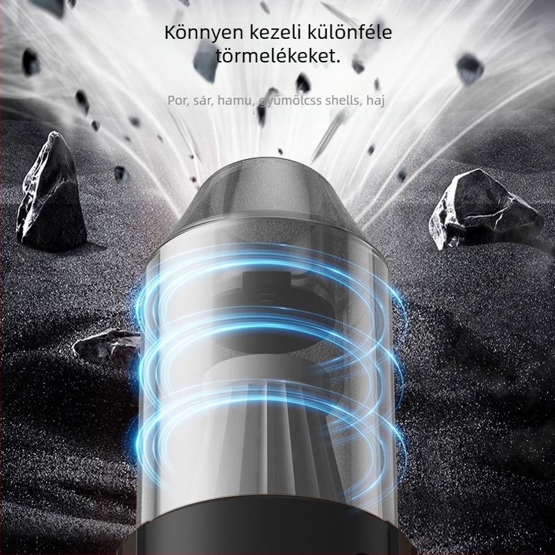 Kézi, vezeték nélküli porszívó autóhoz és otthonra, 16000 Pa, 80 W, 7,4 V, sterilizálás és por tisztítása