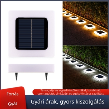 Napelemes vízálló föld alatti kerti LED lámpa kültéren