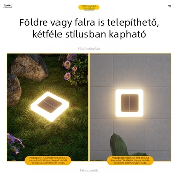Napelemes vízálló föld alatti kerti LED lámpa kültéren