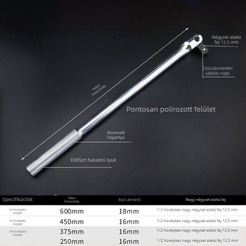 Socket wrench hosszított univerzális csuklós kialakítás – Shengtuo szerszámacél, fényes krómozott felület, tömeg 1000